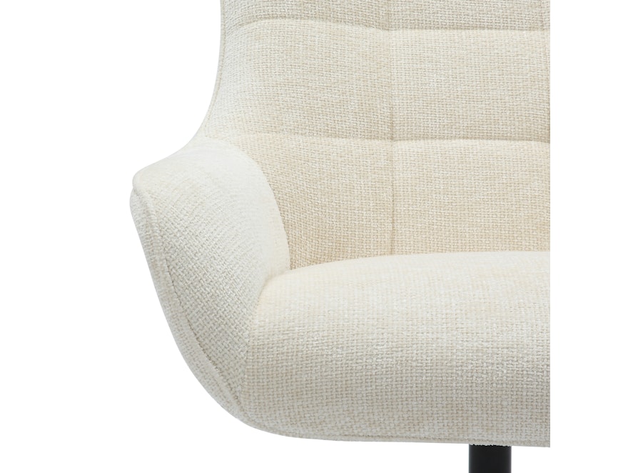 SalesFever® Sessel mit Drehfunktion aus Chenillestoff Beige Evangeline 367766 - 8