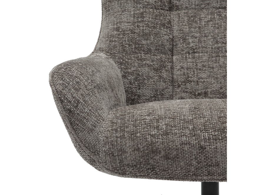 SalesFever® Sessel mit Drehfunktion aus Chenillestoff Dunkelgrau Evangeline 367773 - 7