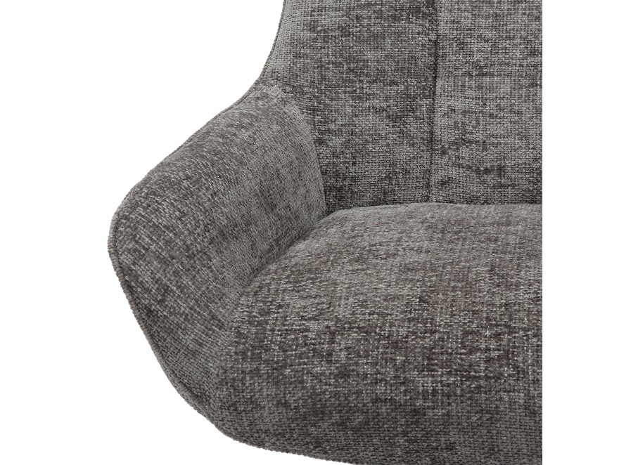SalesFever® Sessel mit Drehfunktion aus Chenillestoff Dunkelgrau Evangeline 367773 - 8