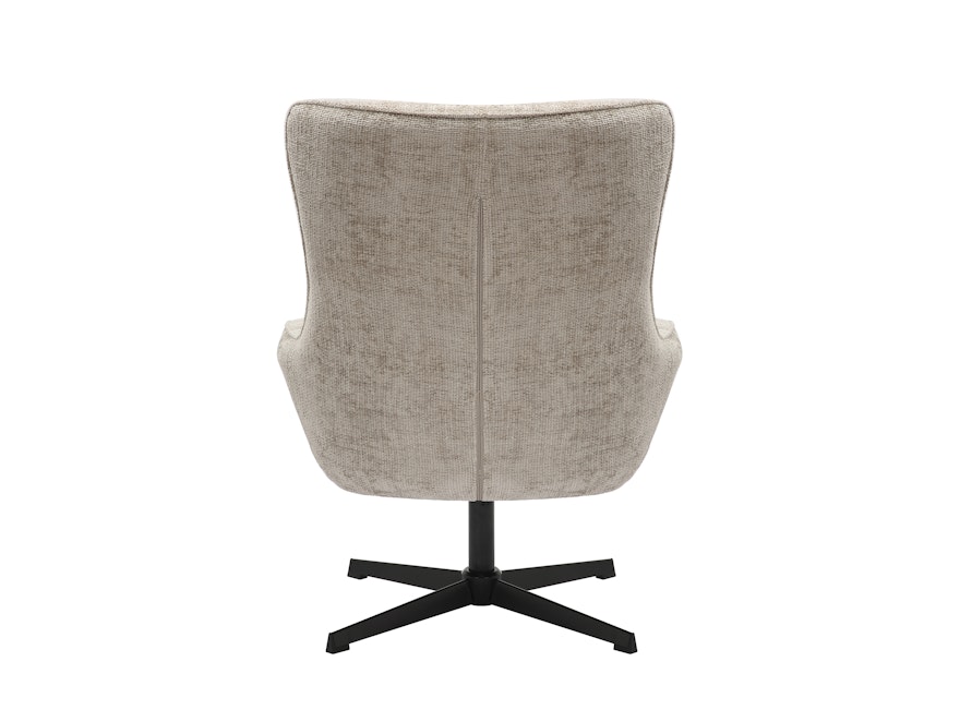 SalesFever® Sessel mit Drehfunktion aus Chenillestoff Hellgrau Evangeline 367780 - 6