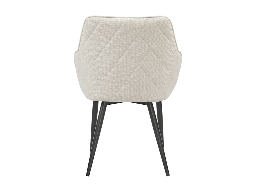SalesFever® Esszimmerstuhl Beige aus Strukturstoff mit Armlehnen und Steppung Freja 367452 - 5
