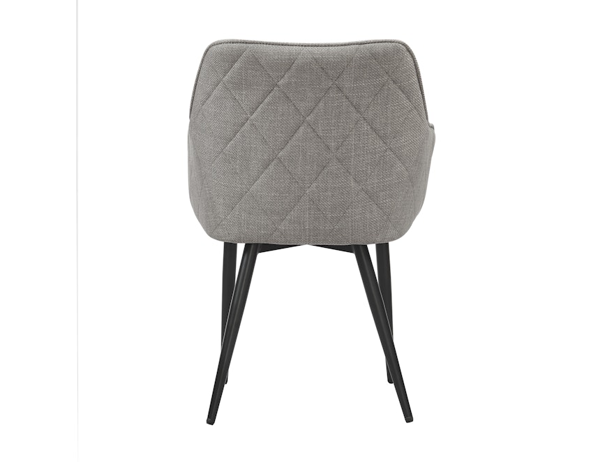 SalesFever® Esszimmerstuhl Taupe aus Strukturstoff mit Armlehnen und Steppung Freja 367476 - 5