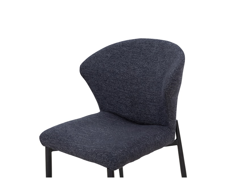 SalesFever® Esszimmerstuhl 2er Set mit Strukturstoff in Baumwolloptik Anthrazit Hygge 369005 - 5