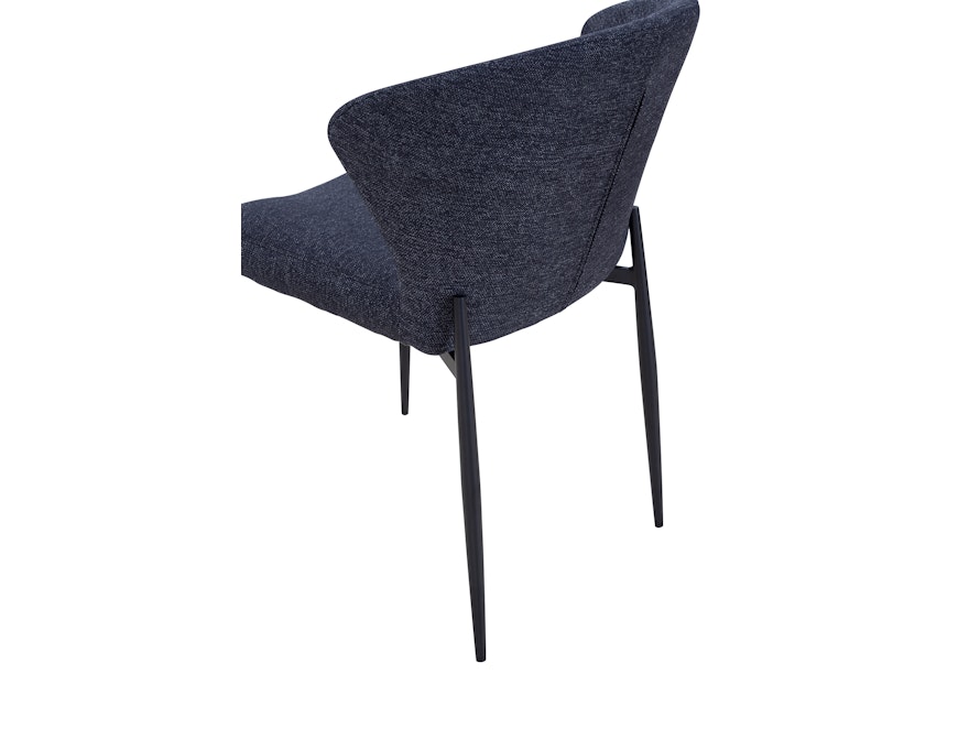 SalesFever® Esszimmerstuhl 2er Set mit Strukturstoff in Baumwolloptik Anthrazit Hygge 369005 - 4