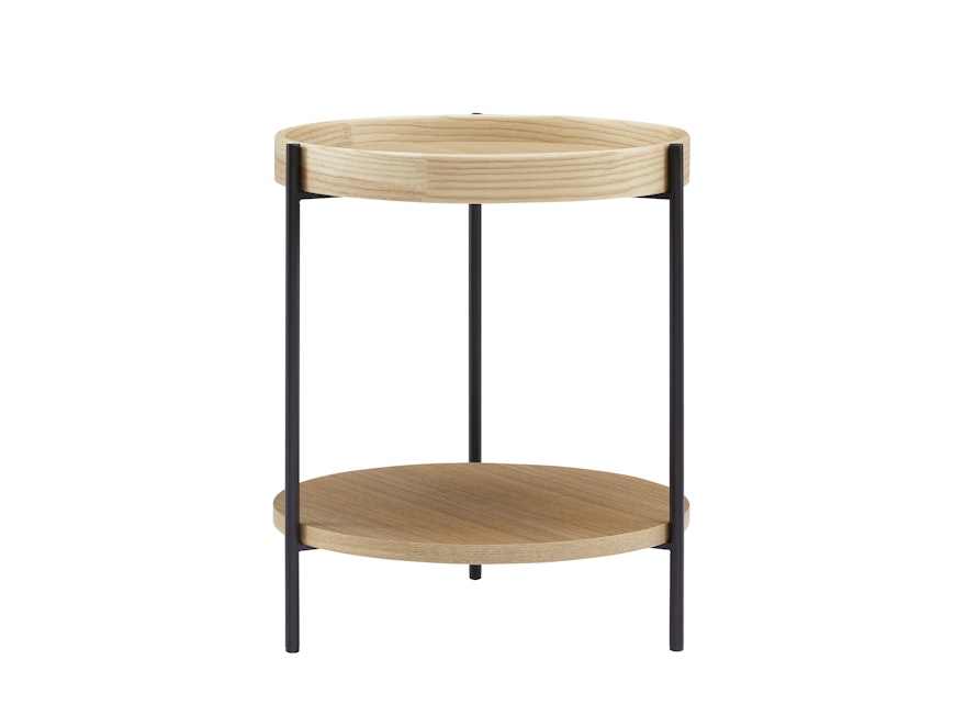SalesFever® Beistelltisch rund Ø 44 cm mit 2 Ablageflächen Natur Ivy 367513 - 1