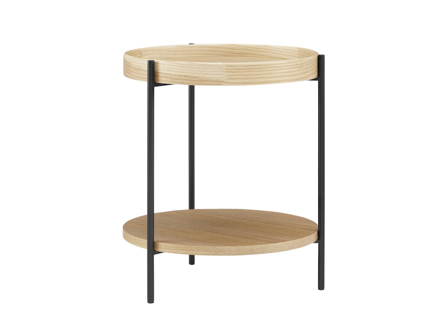 SalesFever® Beistelltisch rund Ø 44 cm mit 2 Ablageflächen Natur Ivy 367513 - 2