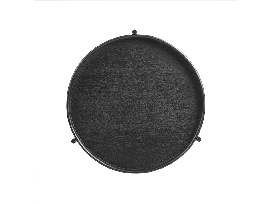 SalesFever® Beistelltisch rund Ø 44 cm mit 2 Ablageflächen Schwarz Ivy  367537 - 3