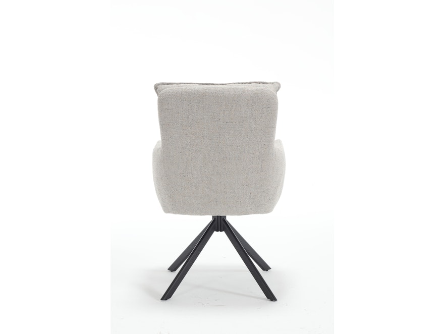 SalesFever® Armlehnstuhl mit 360° Drehfunktion aus Strukturstoff Grau Linus 367742 - 6
