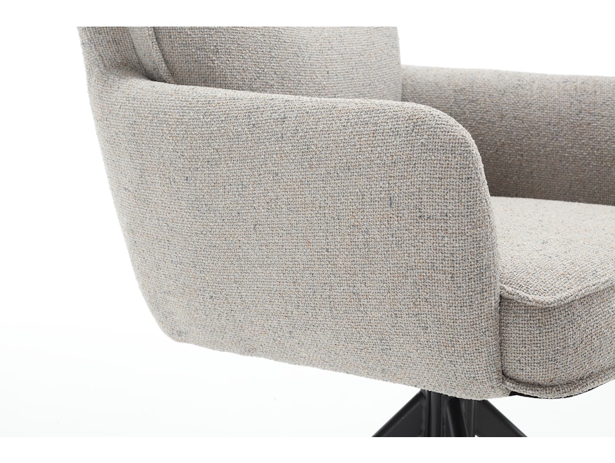 SalesFever® Armlehnstuhl mit 360° Drehfunktion aus Strukturstoff Grau Linus 367742 - 9