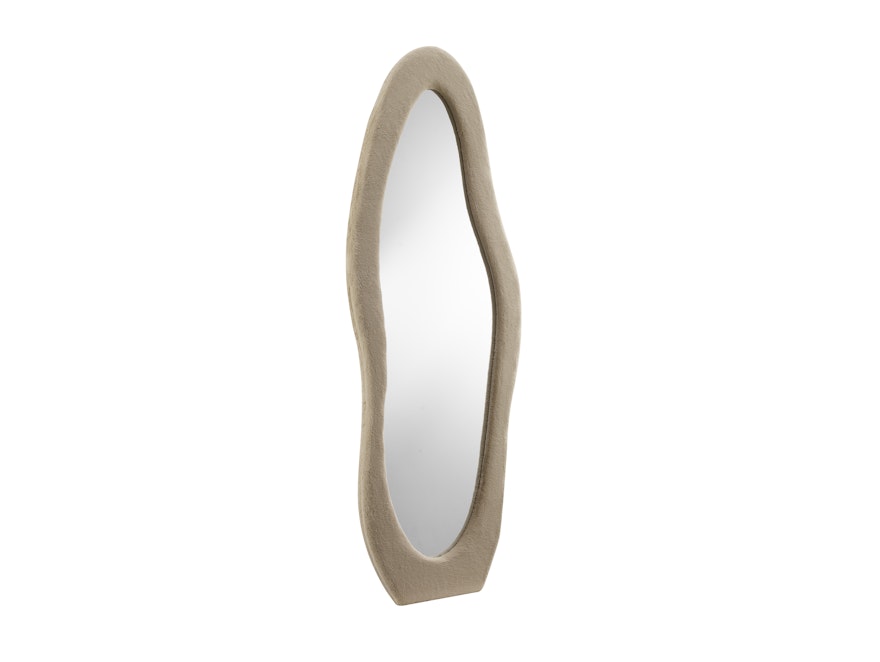 SalesFever® Spiegel mit Rahmen aus Kunstfell 60x160 cm Champagner Scepter 367216 - 1