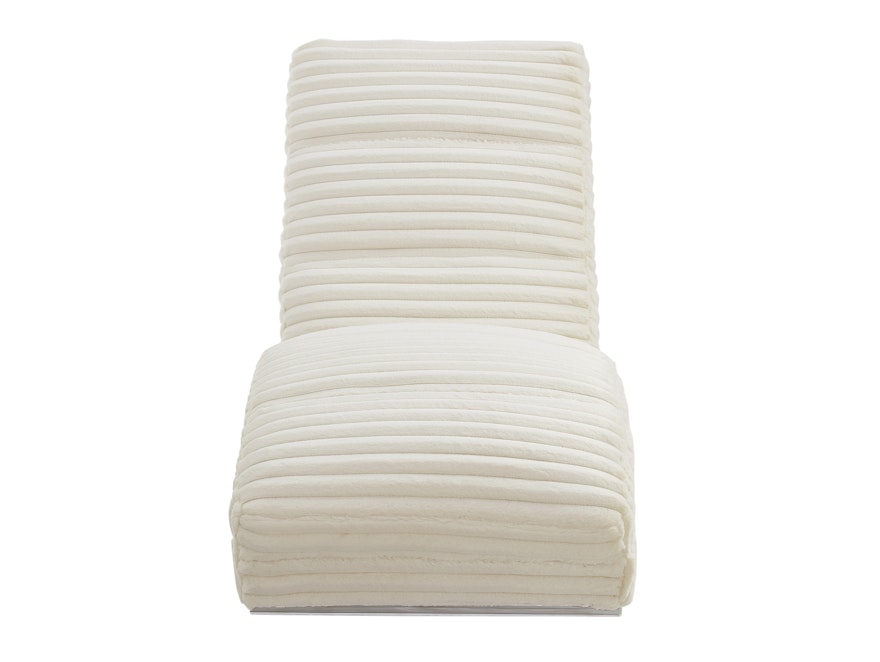 SalesFever® Designer Chaiselongue aus Plüsch-Cord Beige Sento 367636 - 2