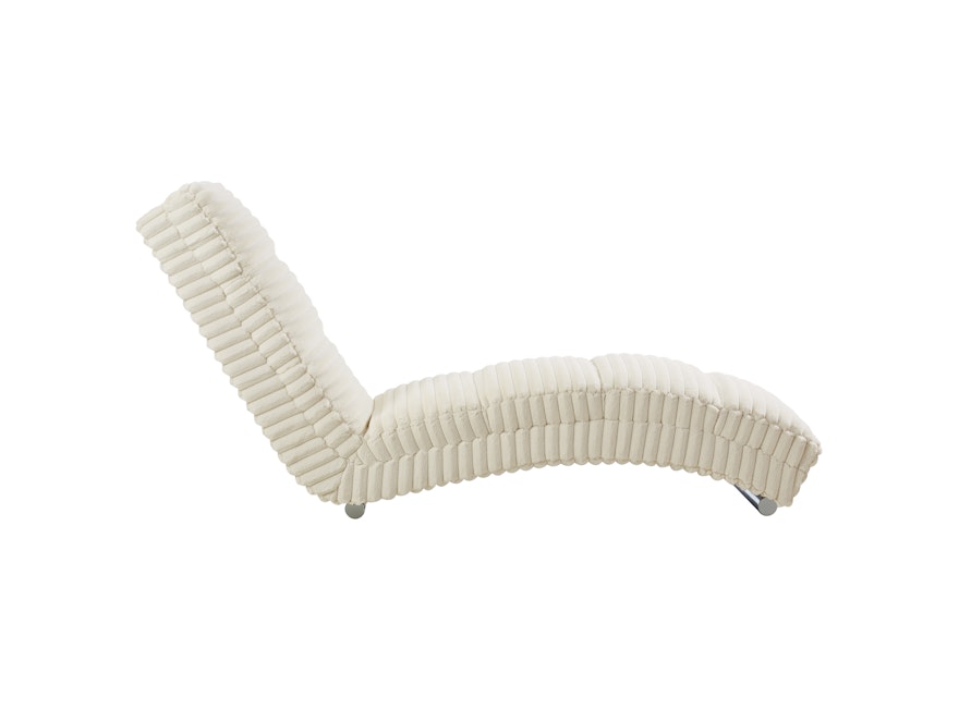 SalesFever® Designer Chaiselongue aus Plüsch-Cord Beige Sento 367636 - 3