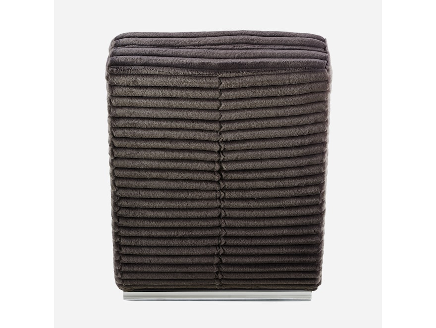 SalesFever® Designer Chaiselongue aus Plüsch-Cord Schwarz Sento 367643 - 4