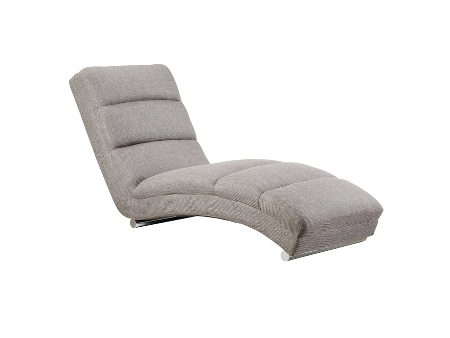 SalesFever® Designer Chaiselongue aus Strukturstoff Grau Sento 367650 - 1