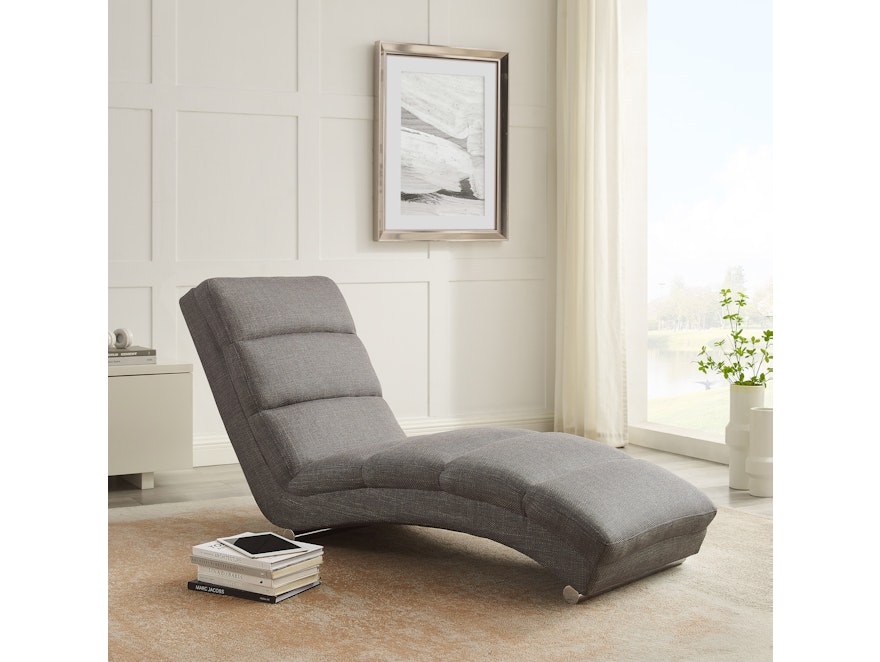 SalesFever® Designer Chaiselongue aus Strukturstoff Grau Sento 367650 - 2