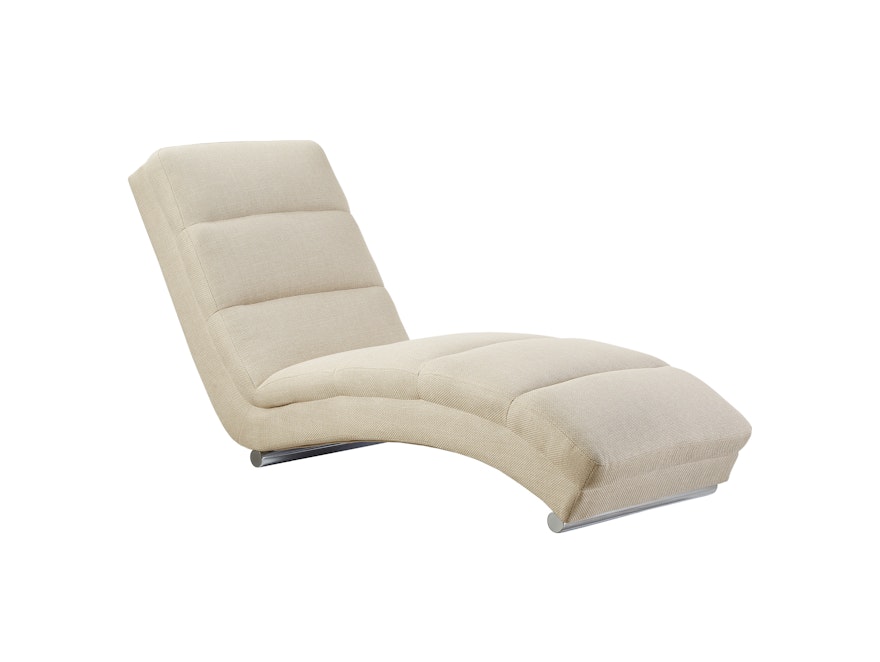 SalesFever® Designer Chaiselongue aus Strukturstoff Beige Sento 367667 - 1
