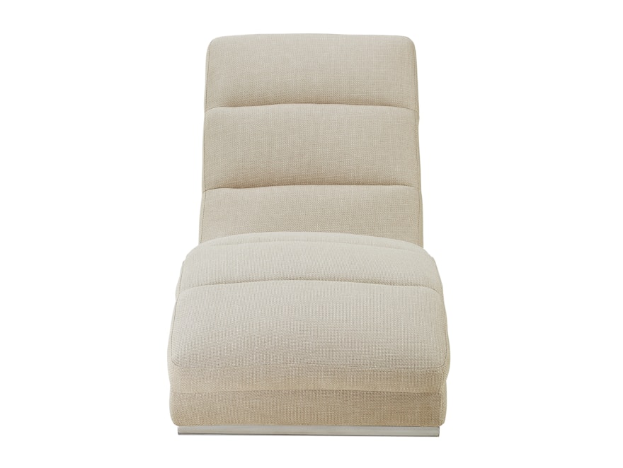 SalesFever® Designer Chaiselongue aus Strukturstoff Beige Sento 367667 - 3