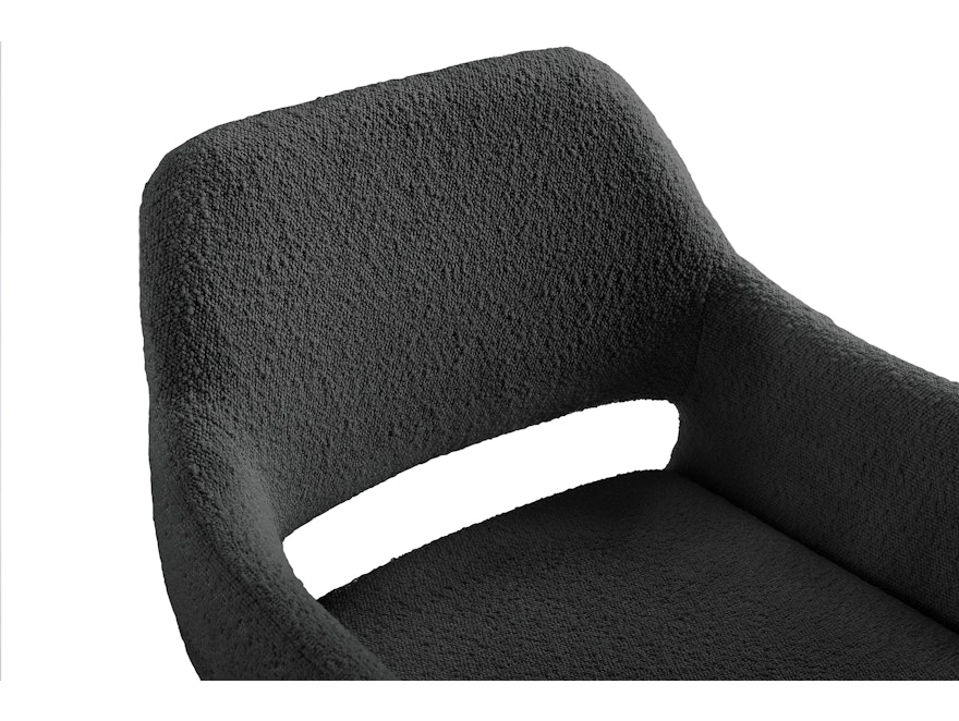 SalesFever® Armlehnstuhl mit Rücken Cut-Out aus Bouclé Stoff Anthrazit Dakota 369555 - 8