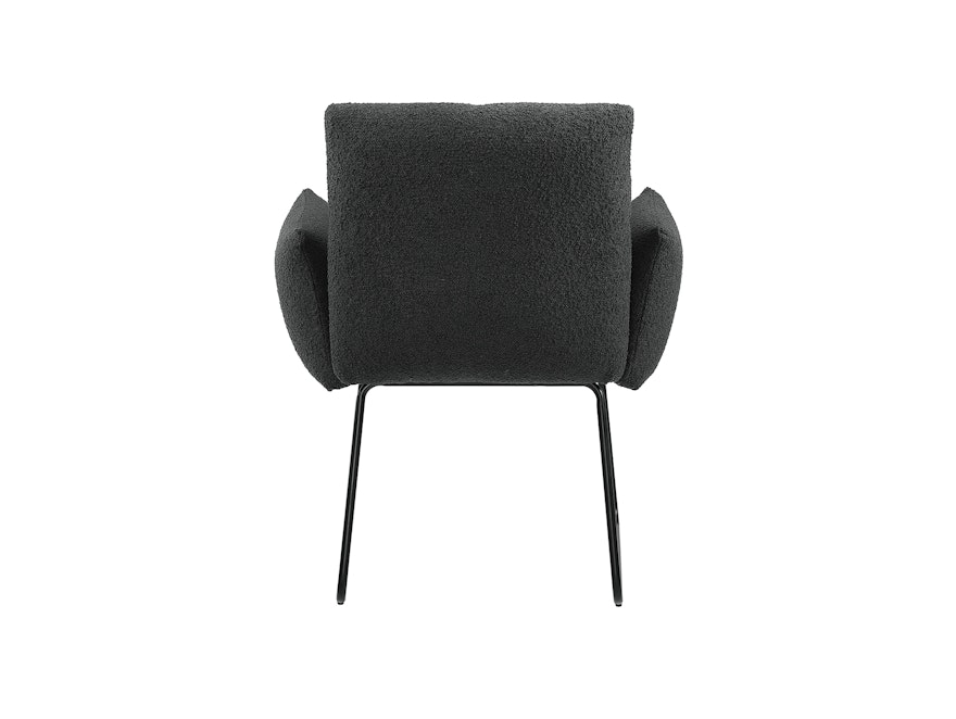 SalesFever® Armlehnstuhl aus Bouclé Stoff Anthrazit Dolly 369586 - 6