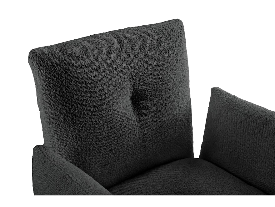 SalesFever® Armlehnstuhl aus Bouclé Stoff Anthrazit Dolly 369586 - 8