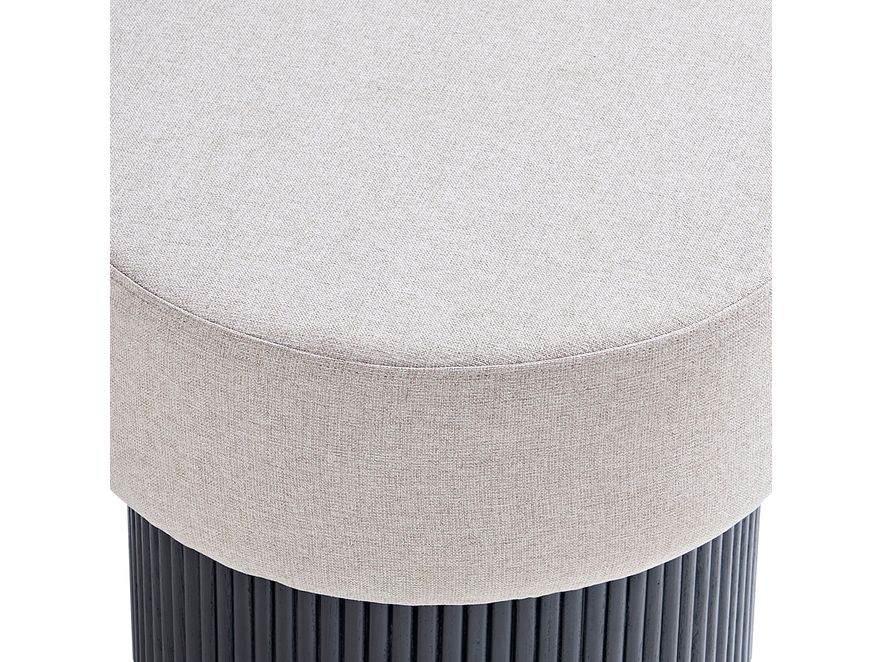 SalesFever® Sitzpouf mit Stauraum Ø 50 cm in Schwarz/Grau JONTE 366721 - 6
