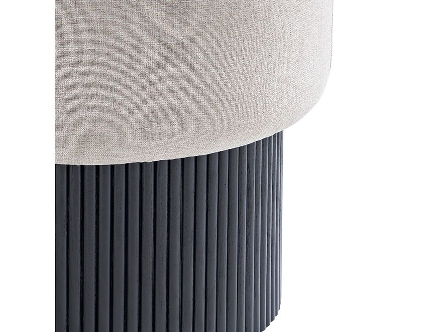 SalesFever® Sitzpouf mit Stauraum Ø 50 cm in Schwarz/Grau JONTE 366721 - 7