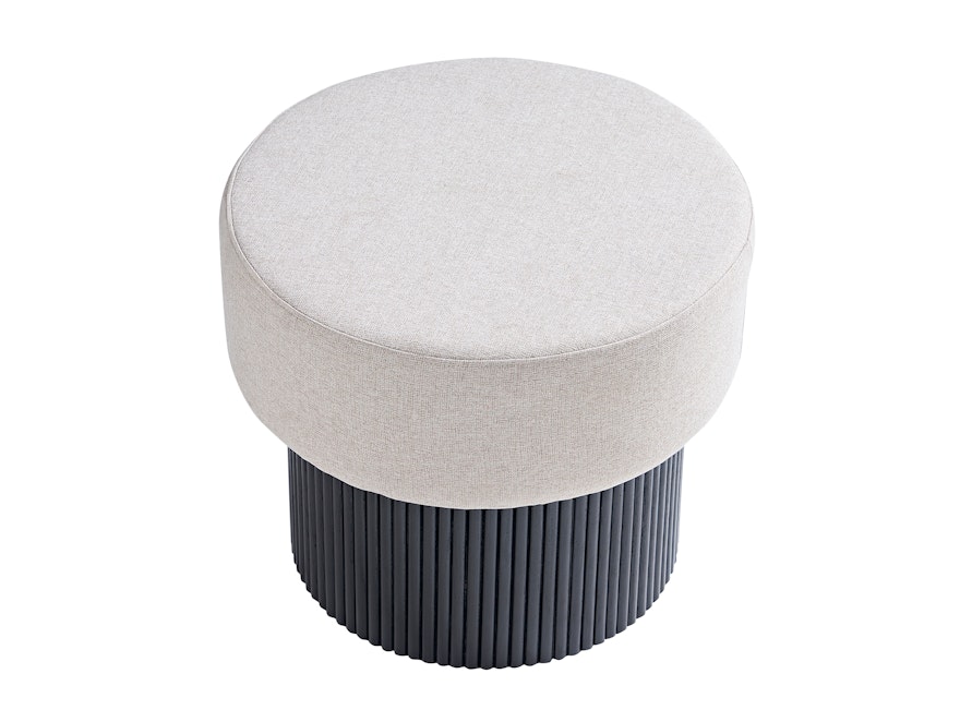 SalesFever® Sitzpouf mit Stauraum Ø 50 cm in Schwarz/Grau JONTE 366721 - 4