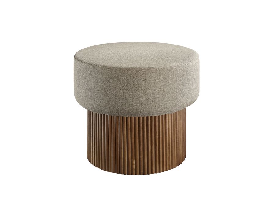 SalesFever® Sitzpouf mit Stauraum Ø 50 cm in Walnuss/Braun JONTE 366738 - 1