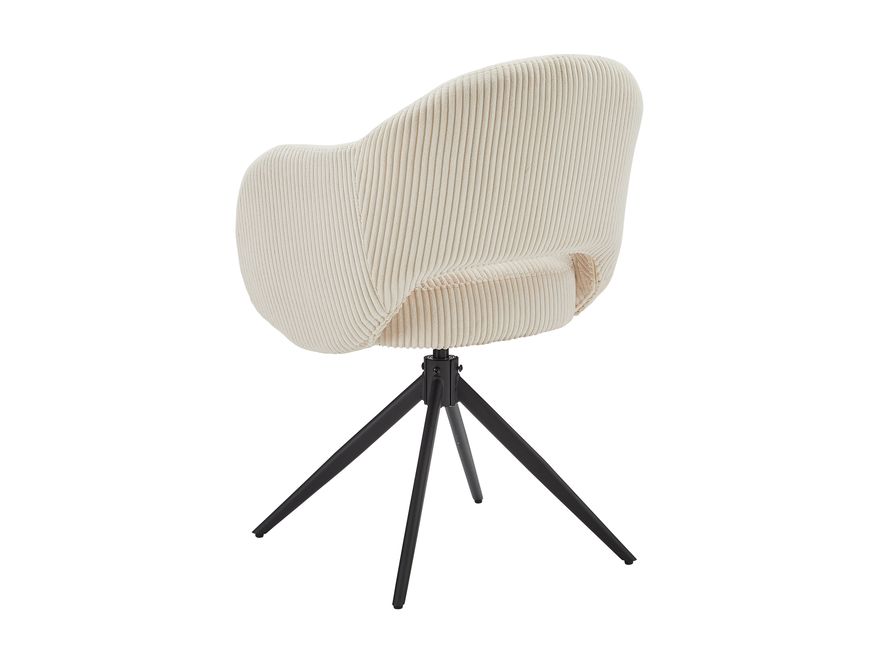SalesFever® Armlehnstuhl mit 360° Drehfunktion in Cord-Optik Beige ARON 366974 - 4