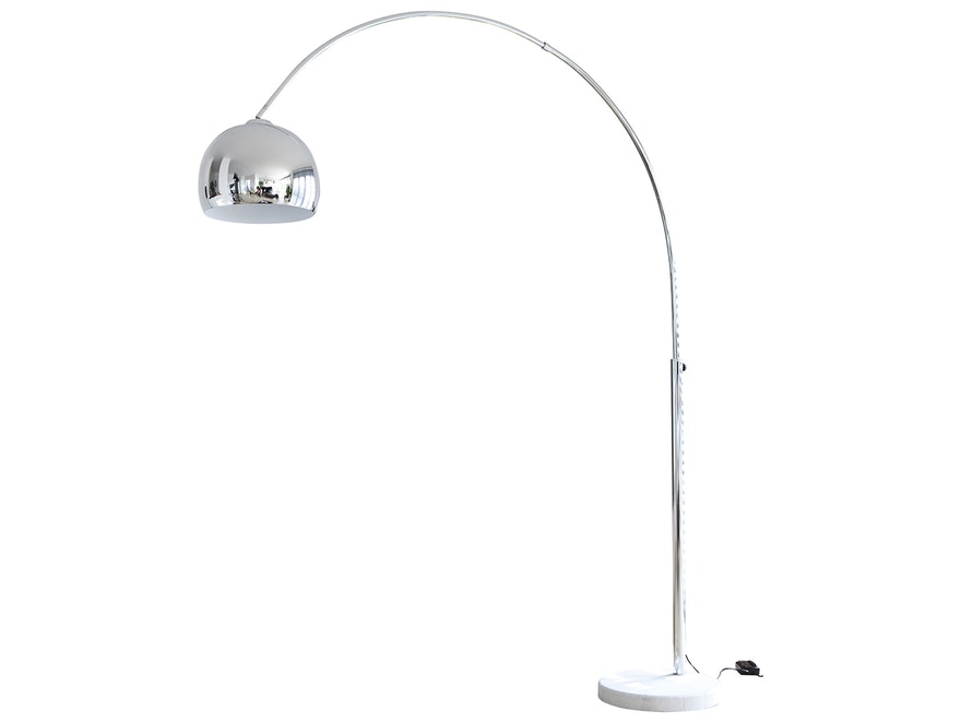 SalesFever® Bogenlampe chrom Big Deal mit Marmorfuß 1429 - 1
