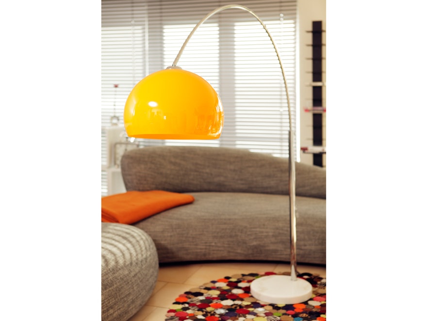 SalesFever® Bogenlampe orange Big Deal mit Marmorfuß 1446 - 3