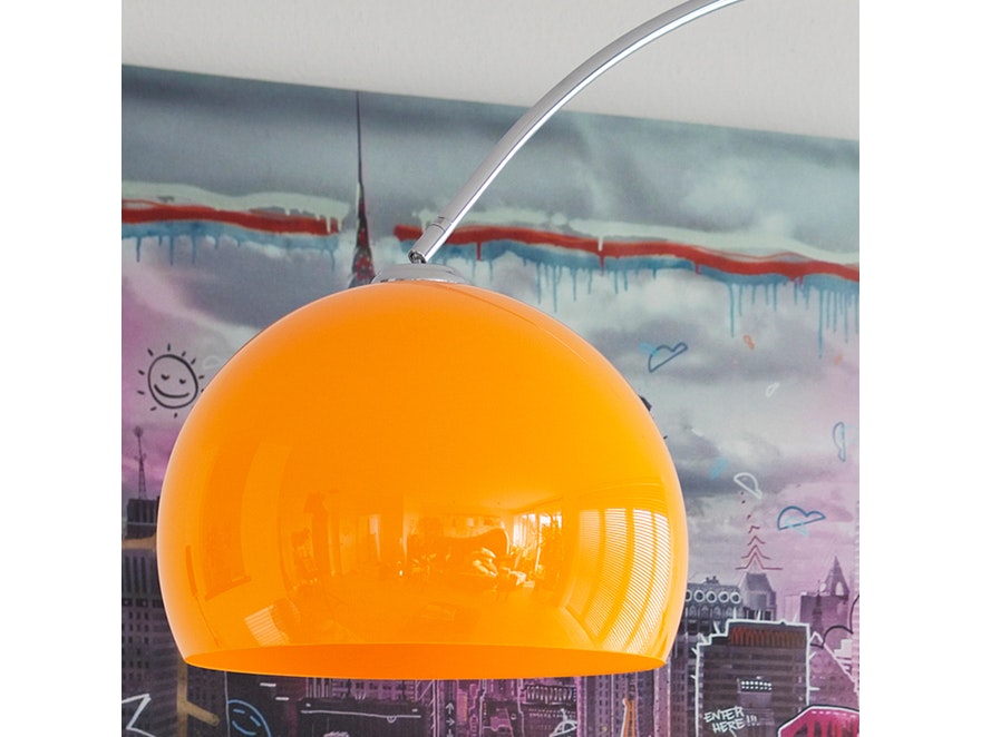 SalesFever® Bogenlampe orange Big Deal mit Marmorfuß 1446 - 4
