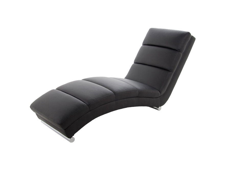 SalesFever® Designer schwarz Relaxliege aus Kunstleder Senta 4265 - 1