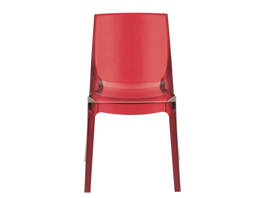 SalesFever® Designer rot transparent Stuhl Sari aus Kunststoff 6470 - 2