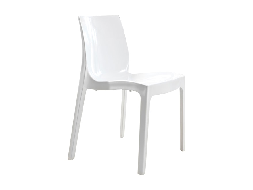 SalesFever® Designer weiß Stuhl Sari aus Kunststoff 6471 - 1