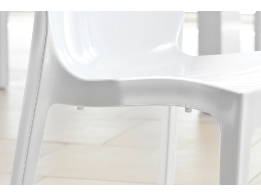 SalesFever® Designer weiß Stuhl Sari aus Kunststoff 6471 - 5