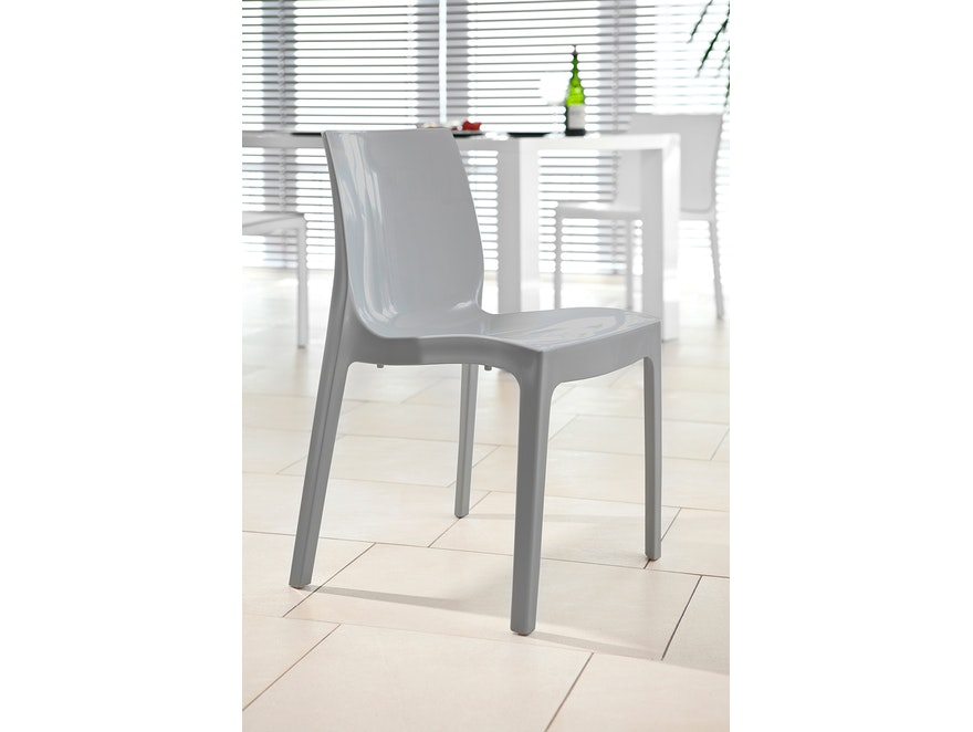 SalesFever® Designer grau Stuhl Sari aus Kunststoff 391211 - 3