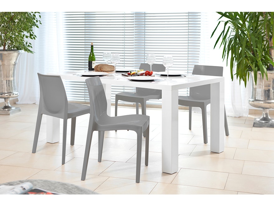 SalesFever® Designer grau Stuhl Sari aus Kunststoff 391211 - 7