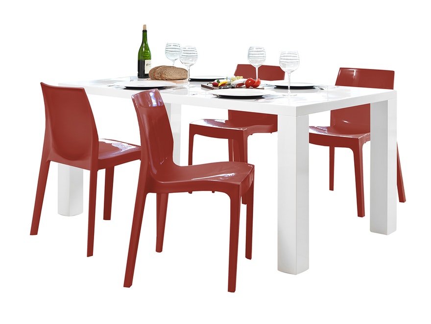 SalesFever® Designer rot Stuhl Sari aus Kunststoff 391228 - 8
