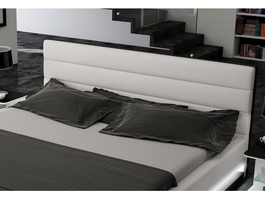 Innocent® Polsterbett 180x200 cm weiß schwarz Doppelbett LED RIPANI 6931 - 5