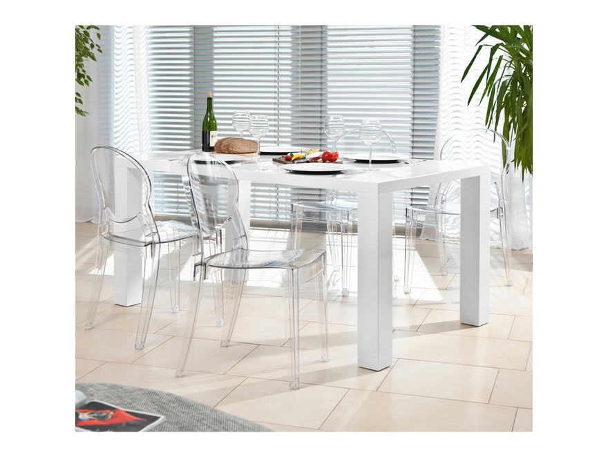 SalesFever® Essgruppe Igloo transparent Luke 180x90cm 4 Design Stühle 9006 - 2