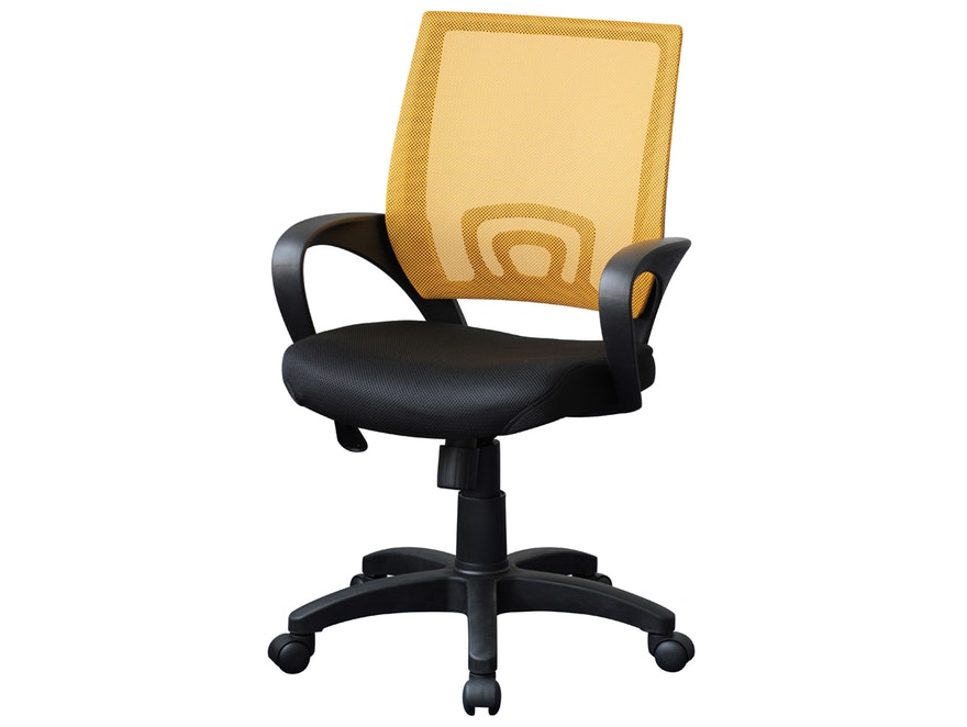 SalesFever® Schreibtischstuhl orange Corso Stoff / Netz 11123 - 1