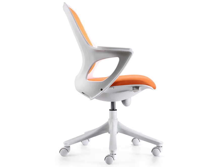SalesFever® Schreibtischstuhl orange/weiß Severo aus Stoff 9434 - 3