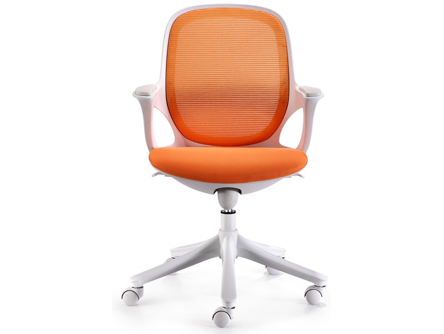 SalesFever® Schreibtischstuhl orange/weiß Severo aus Stoff 9434 - 2