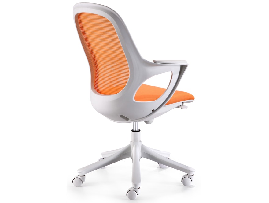 SalesFever® Schreibtischstuhl orange/weiß Severo aus Stoff 9434 - 4