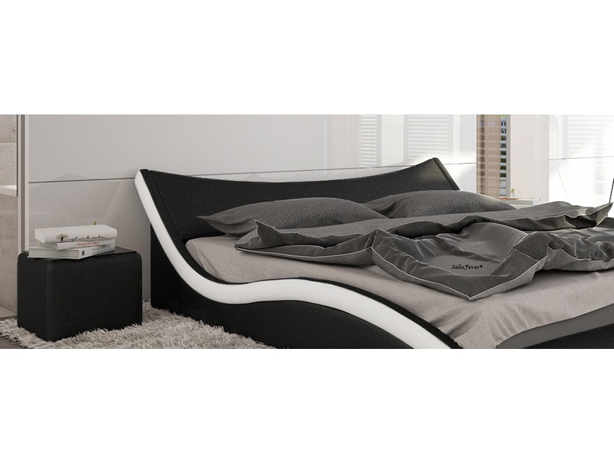 Innocent® Polsterbett 140x200 cm schwarz weiß Doppelbett NURAI 10647 - 5