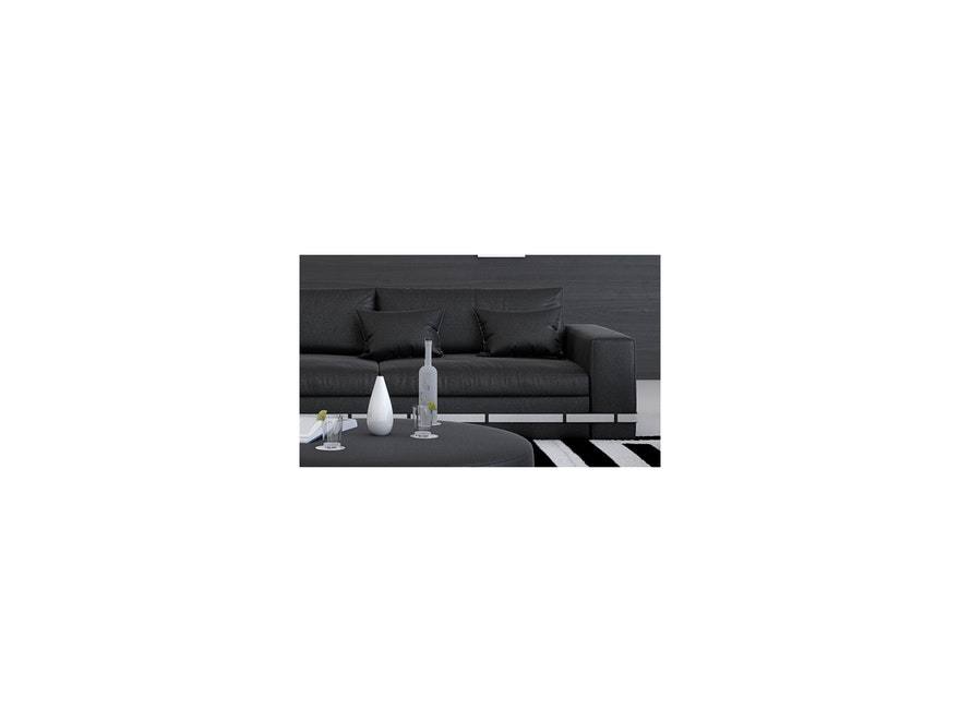 Innocent® Sofa schwarz / weiß 2-Sitzer Artesania mit Gürtel 10746 - 5