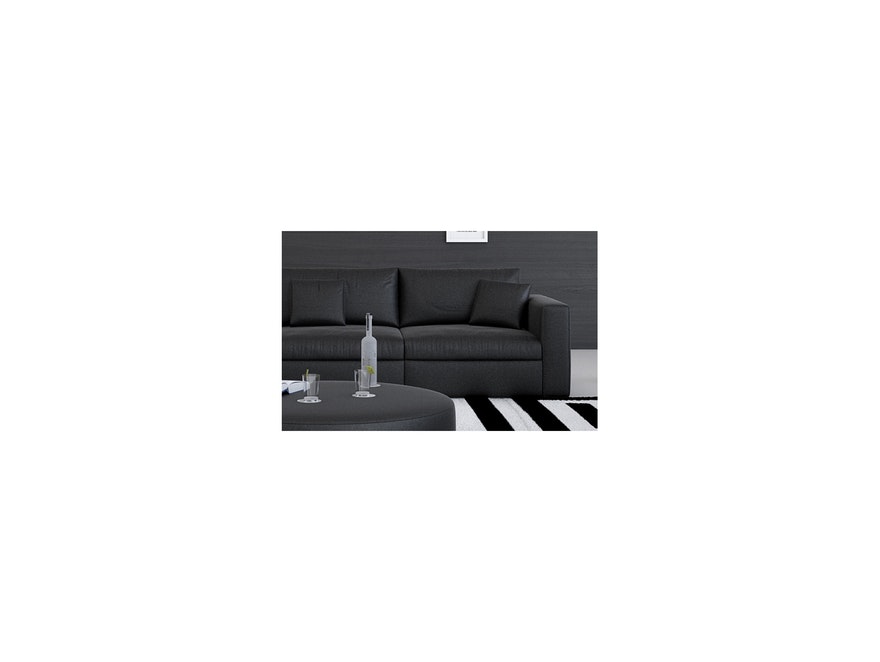 Innocent® Sofa schwarz 2-Sitzer Rinaldi mit Kissen 10752 - 4