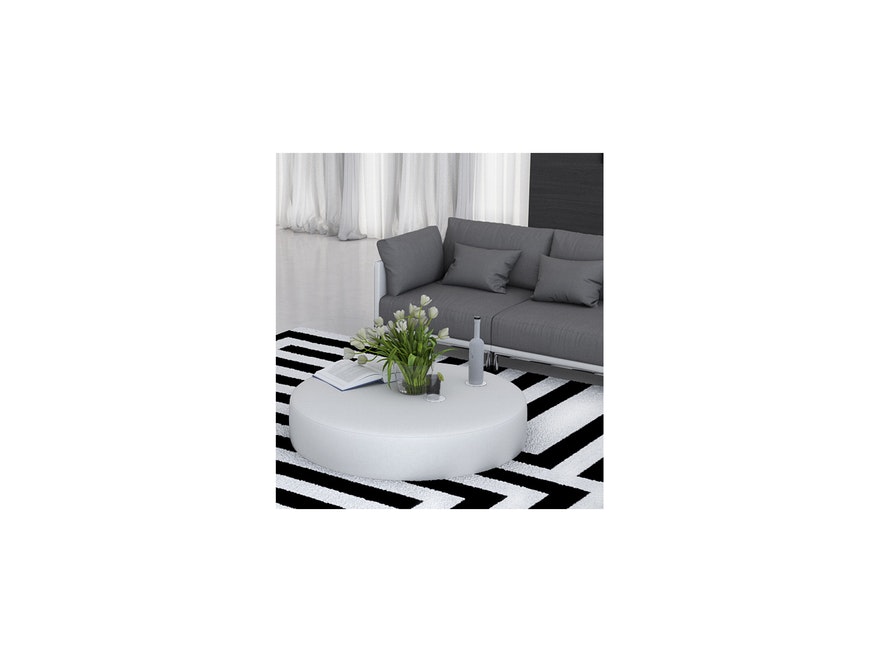 Innocent® Sofa Kunstleder weiß / Stoff grau 2-Sitzer Farggi Beine Edelstahl 10763 - 4