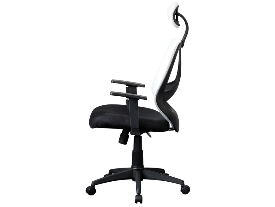 SalesFever® Schreibtischstuhl weiß/schwarz Zamora mit Netzbezug 11114 - 3